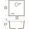 Мойка OMOIKIRI BOSEN 44-U-BE Tetogranit/ваниль 4993596